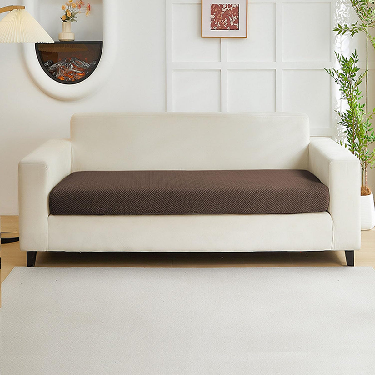 Sofa Covers Couch Covers for Sofa Pet Friendly Couch Cushion Covers Universal Sofa Covers Washable Stretch Slipcovers for Sectional Sofa (Texture Light Gray,Large Single Seat Cover)