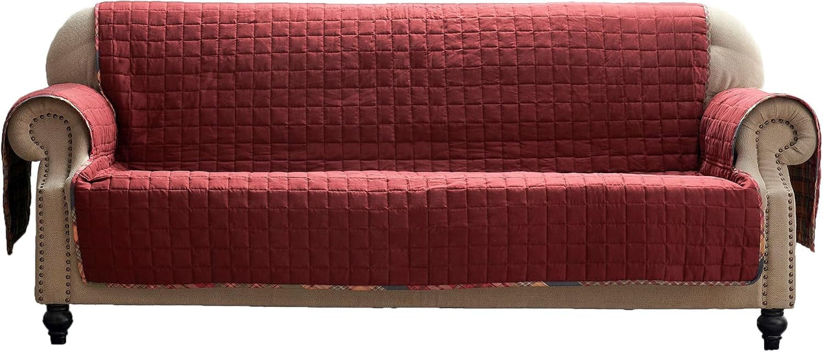 Greenland Home Fashions Gold Rush Reversible Slipcover - Furniture Protector - Sofa