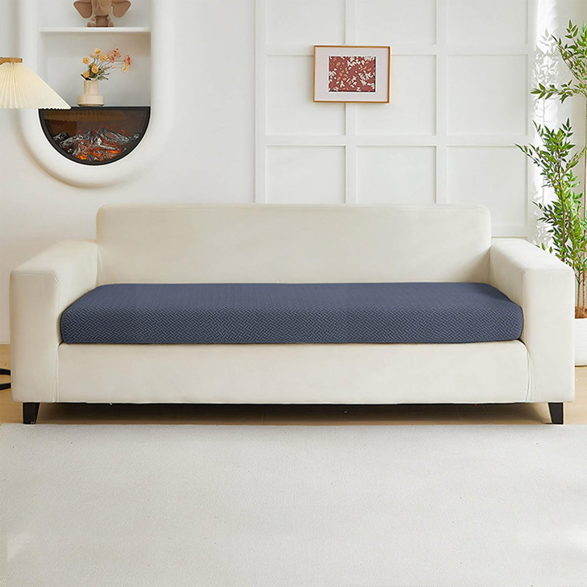 Sofa Covers Couch Covers for Sofa Pet Friendly Couch Cushion Covers Universal Sofa Covers Washable Stretch Slipcovers for Sectional Sofa (Texture Light Gray,Large Single Seat Cover)