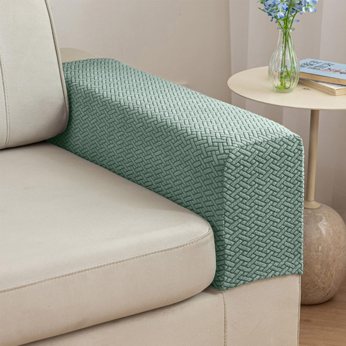 Sofa Covers Couch Covers for Sofa Pet Friendly Couch Cushion Covers Universal Sofa Covers Washable Stretch Slipcovers for Sectional Sofa (Texture Light Gray,Large Single Seat Cover)