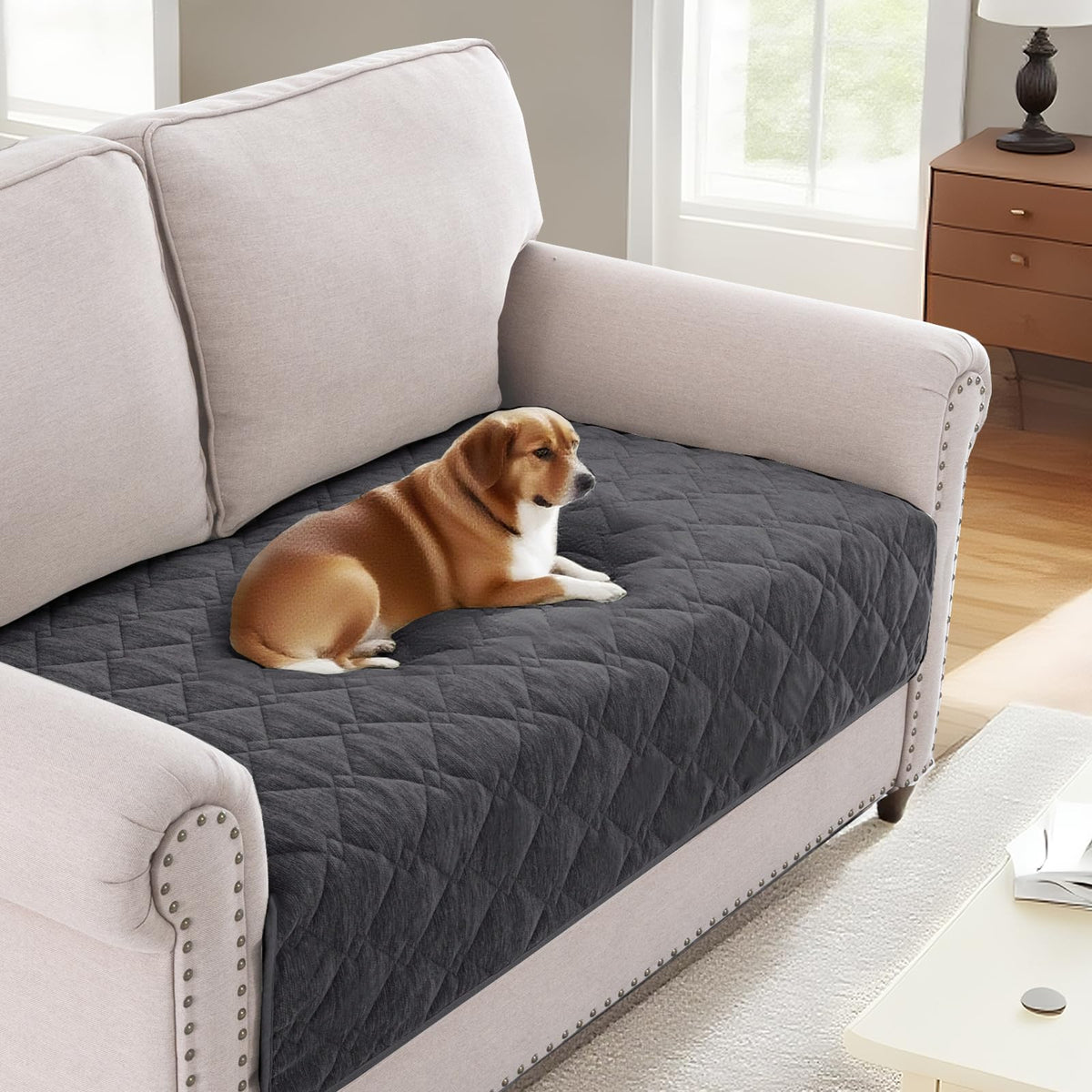 H.VERSAILTEX Couch Cover for Dogs, Non-Slip Washable Pet Sofa Protector
