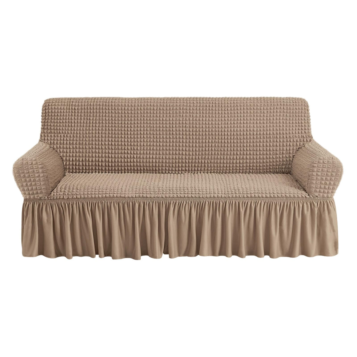 NICEEC Sofa Covers Beige Couch Cover Stretch Sofa Slipcovers with Skirt