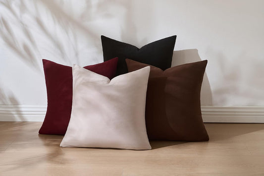 Decorative Throw Pillow Covers Pack of 4 Soft Microfiber Pillow Covers with for Couch Pillows Cover Bedroom Living Room Outdoor, Pillow Covers 18x18 Inch