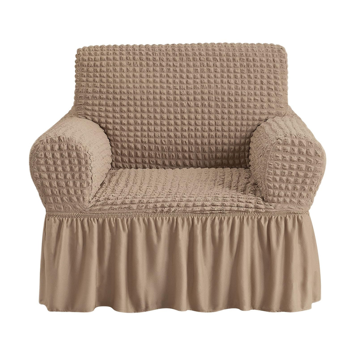NICEEC Sofa Covers Beige Couch Cover Stretch Sofa Slipcovers with Skirt