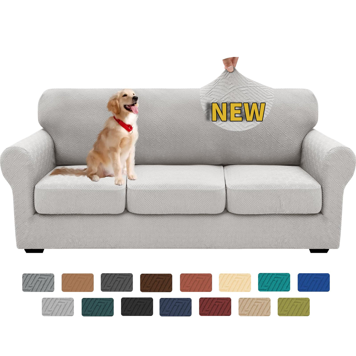 XINEAGE 4-Piece Stretch Sofa Cover, Washable Couch Covers for Dog
