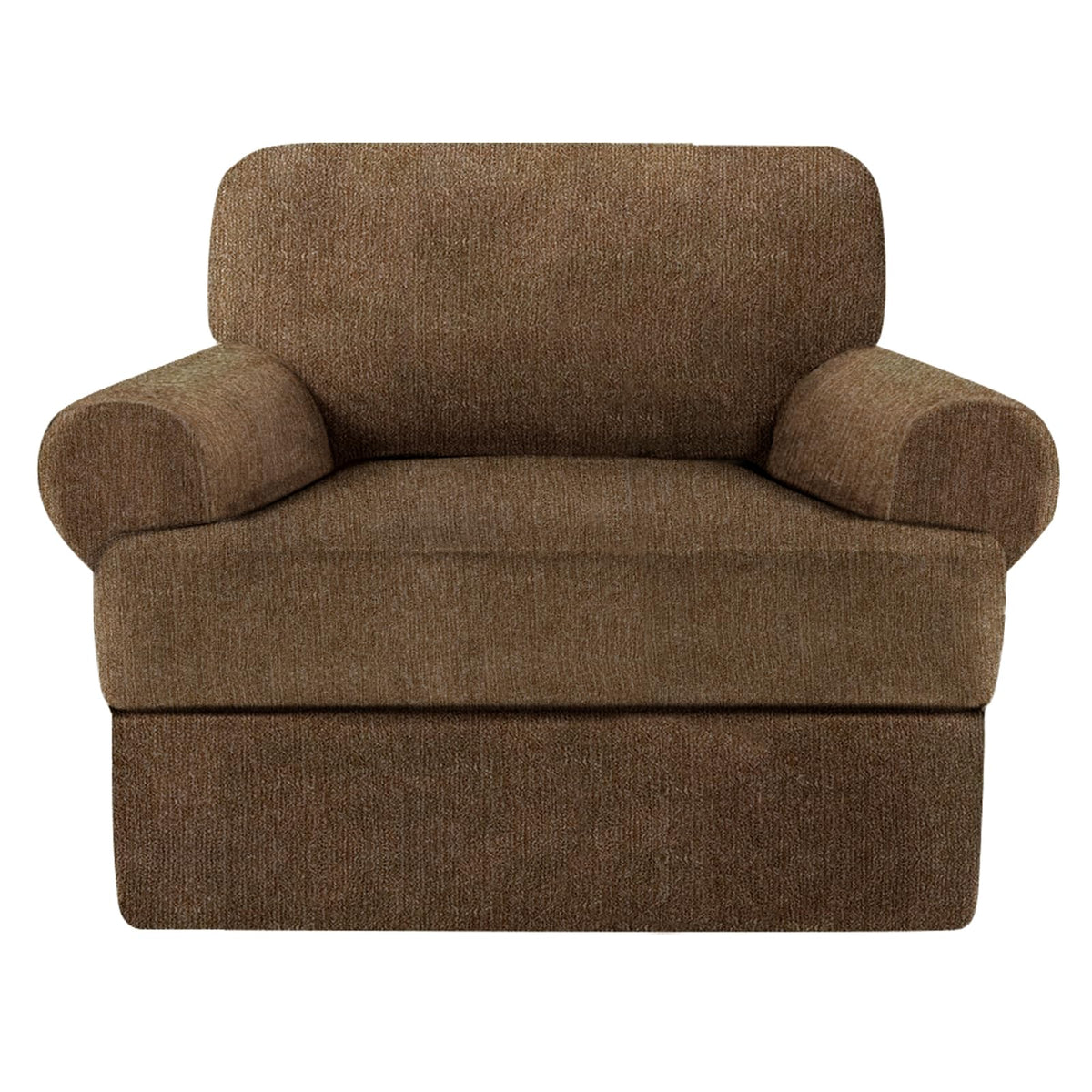 4 Piece T Cushion Sofa Slipcovers Stretch Couch Cover Furniture Covers with 3 Individual T Cushion Covers, Machine Washable for Living Room (Green, 3 Cushions)