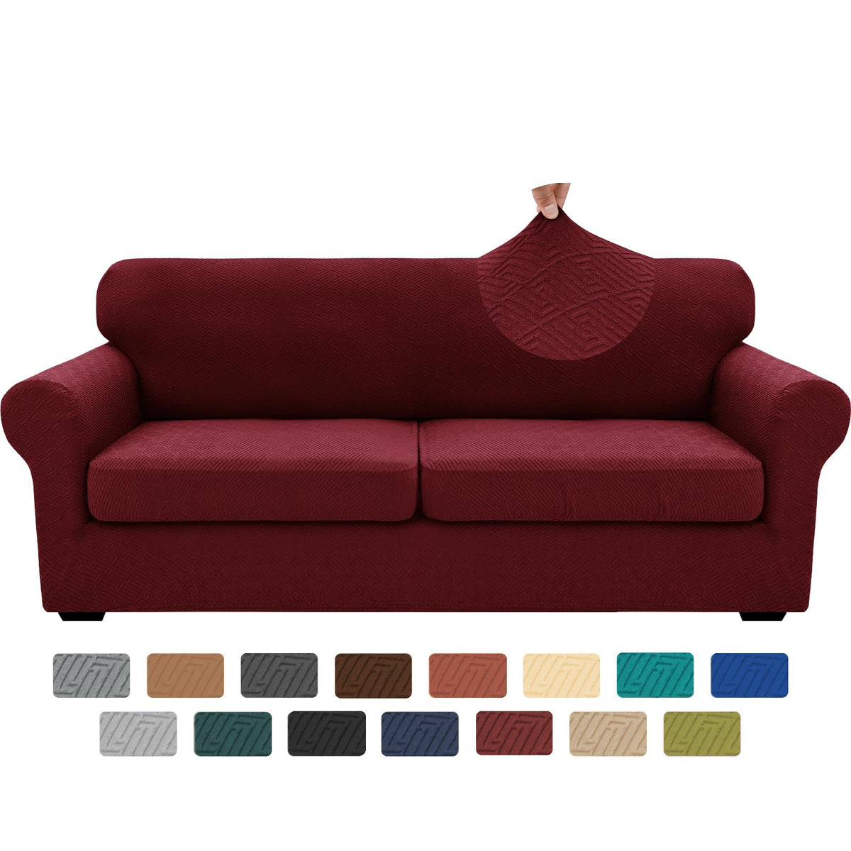 XINEAGE 4-Piece Stretch Sofa Cover, Washable Couch Covers for Dog