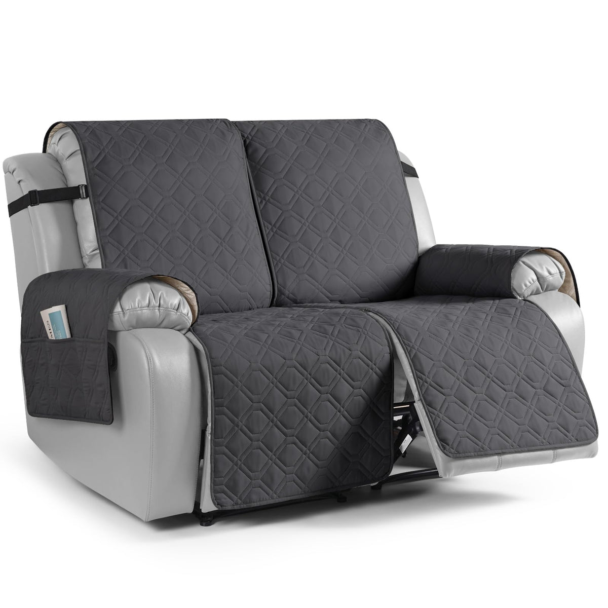 VANSOFY Waterproof Recliner Couch Covers Washable, Dark Gray,3 Seater