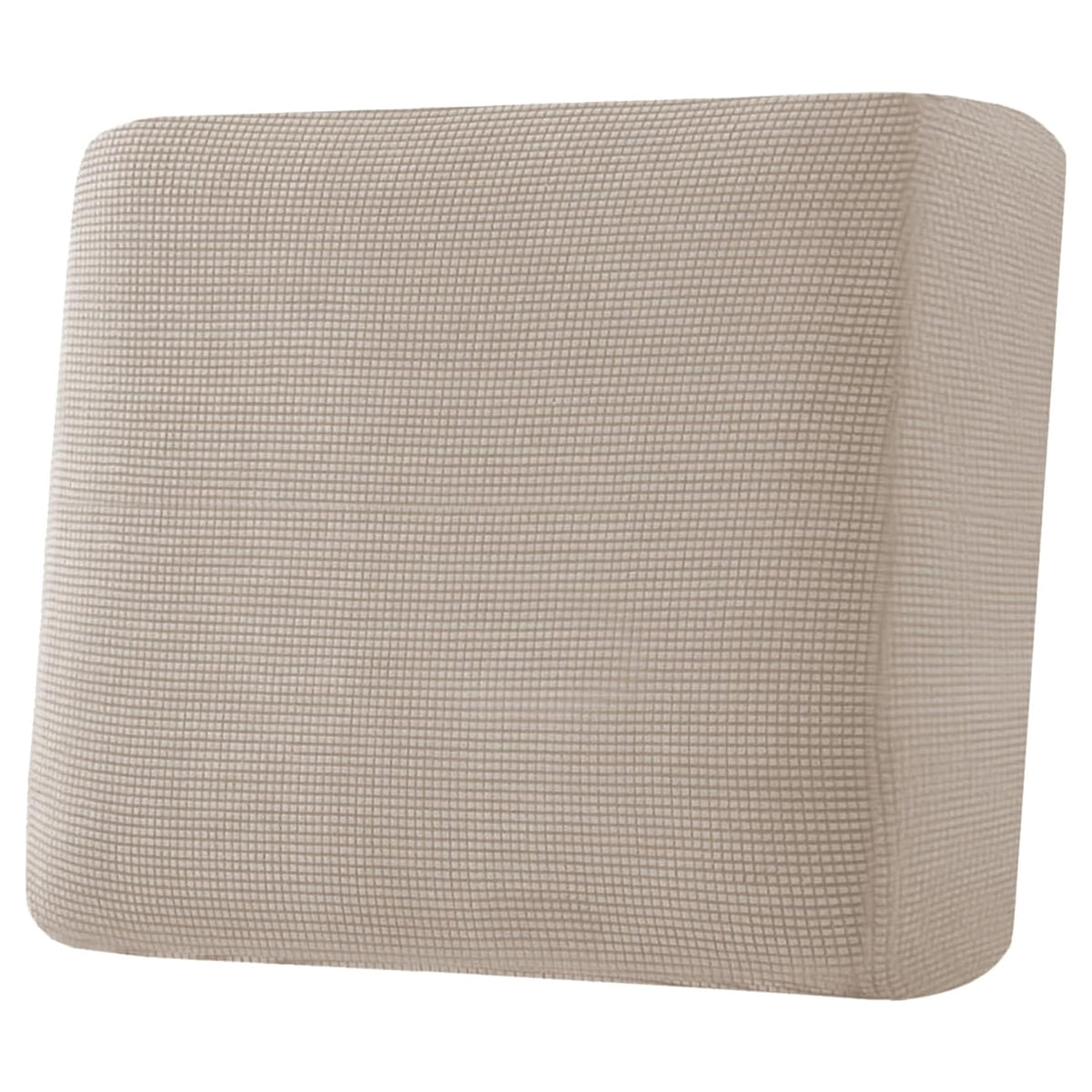 H.VERSAILTEX Super Stretch Individual Seat Cushion/Couch Slipcover Sets Thick Jacquard Textured Twill Fabric (3 Piece Sofa Covers, Sand)