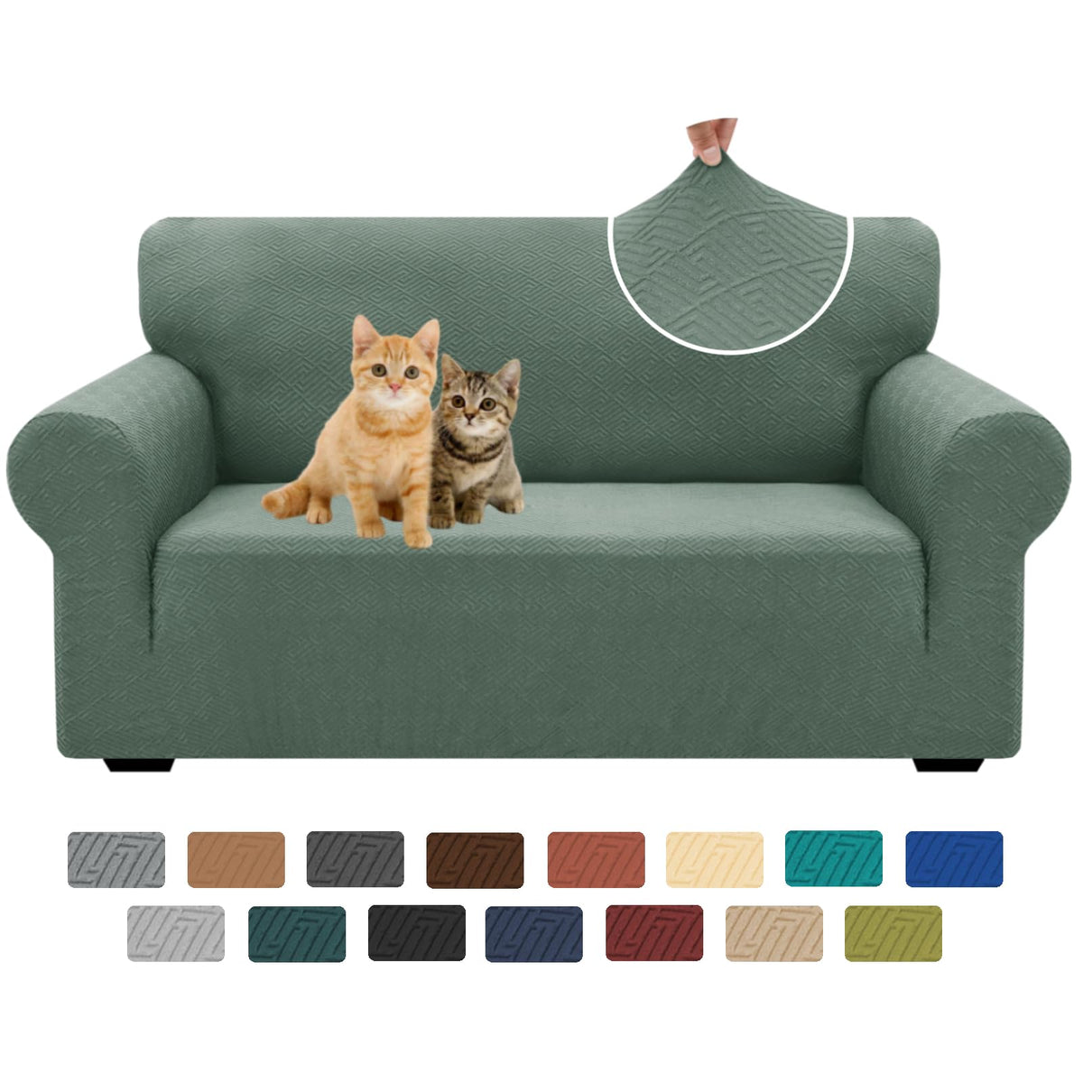 XINEAGE Stretch Jacquard Sofa Cover, Non Slip Sofa Slipcover for Dog