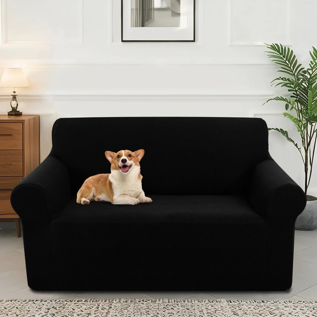 Stretch Couch Covers for Sofa Washable, Large, Chocolate
