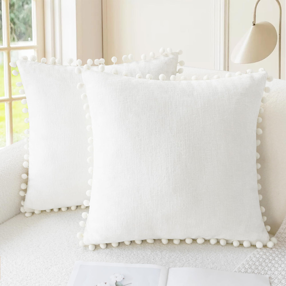CaliTime Decorative Couch Throw Pillow Covers 20 X 12 Inches Apricot Brown