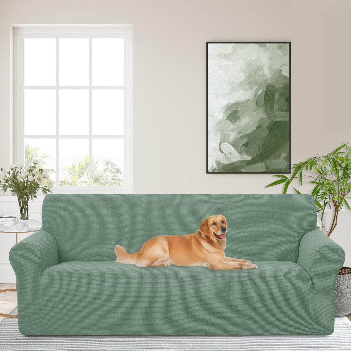 Stretch Couch Covers for Sofa Washable, Large, Chocolate
