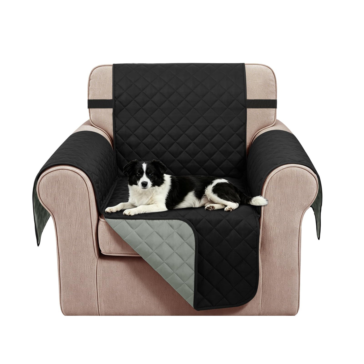 Reversible Sofa Cover for 3 Cushion, Chocolate/Beige