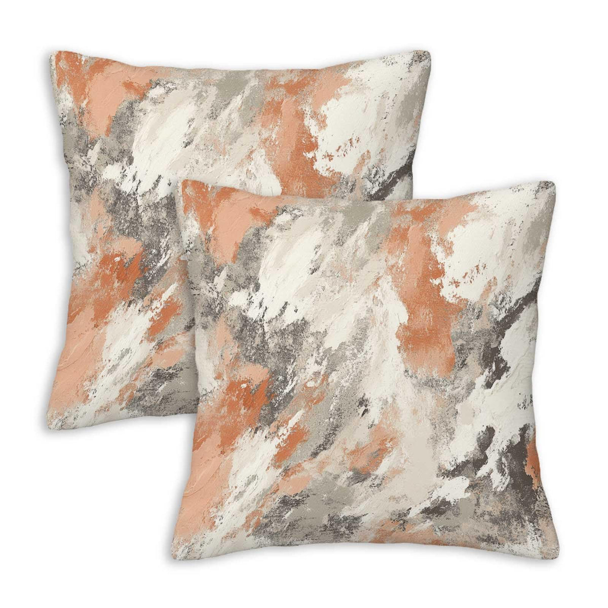 Throw Pillow Covers 18x18 Set of 2, Simple Patchwork Cushion Covers, Decorative Square Pillowcases for Couch, Bedroom, Living Room