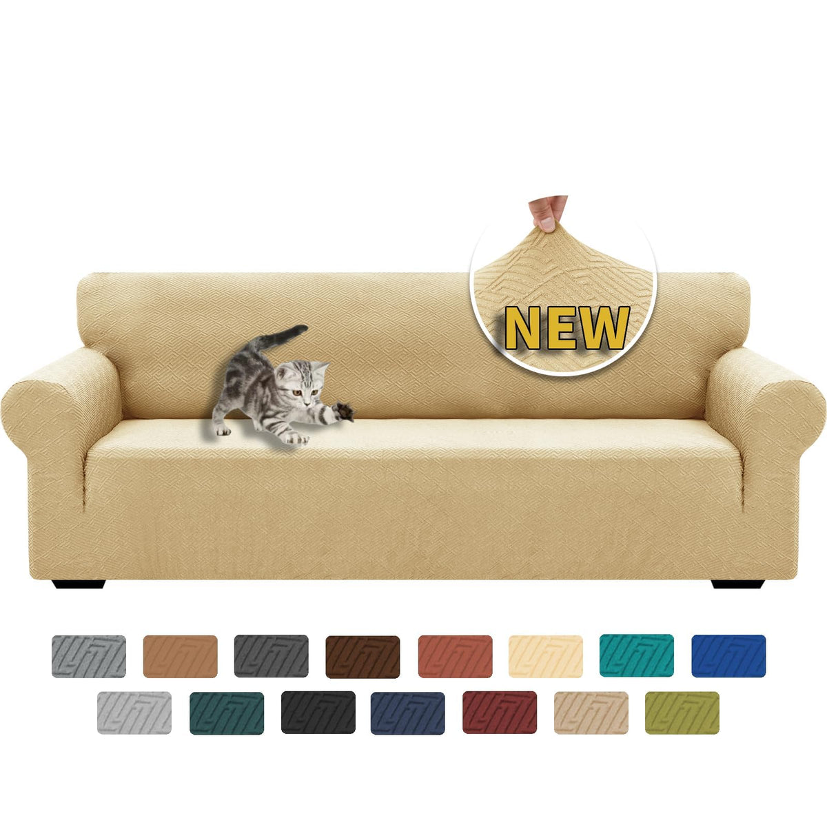 XINEAGE Stretch Jacquard Sofa Cover, Non Slip Sofa Slipcover for Dog