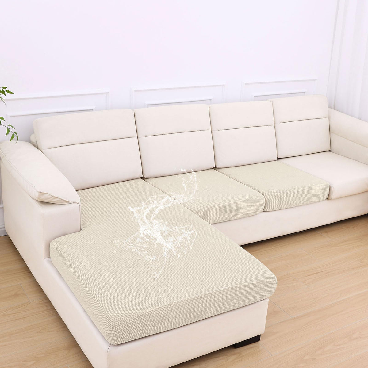 hyha Waterproof Couch Cushion Covers for Pets, Non Slip Sofa Seat Cover