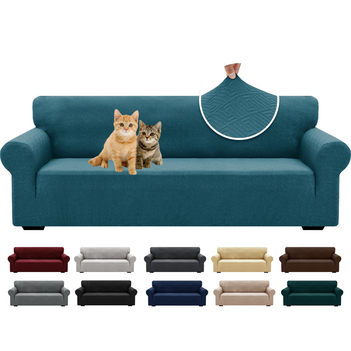 XINEAGE Stretch Jacquard Sofa Cover, Non Slip Sofa Slipcover for Dog