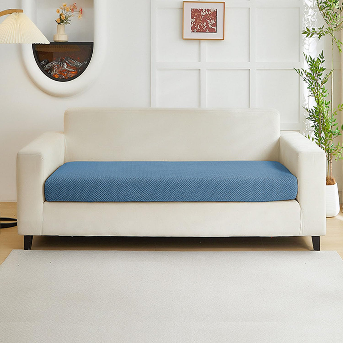 Sofa Covers Couch Covers for Sofa Pet Friendly Couch Cushion Covers Universal Sofa Covers Washable Stretch Slipcovers for Sectional Sofa (Texture Light Gray,Large Single Seat Cover)