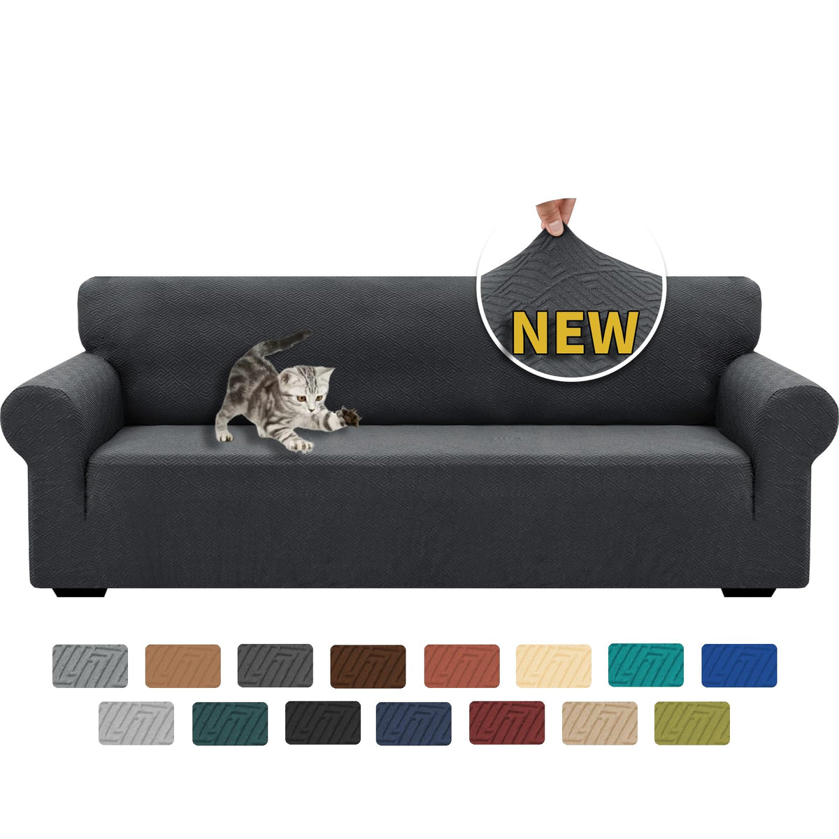 XINEAGE Stretch Jacquard Sofa Cover, Non Slip Sofa Slipcover for Dog