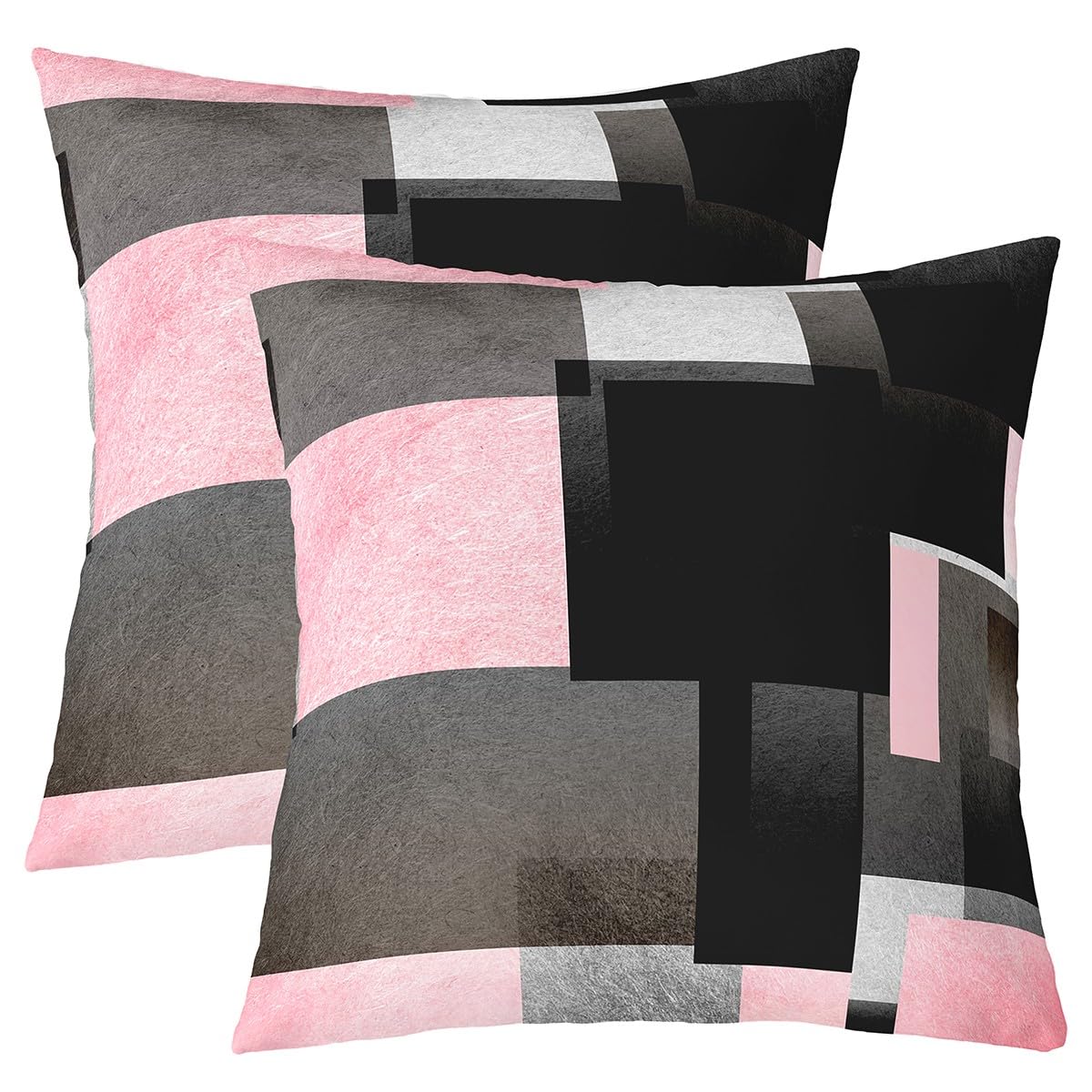 Feelyou Throw Geometric Square Pillow Covers 18x18 Inches