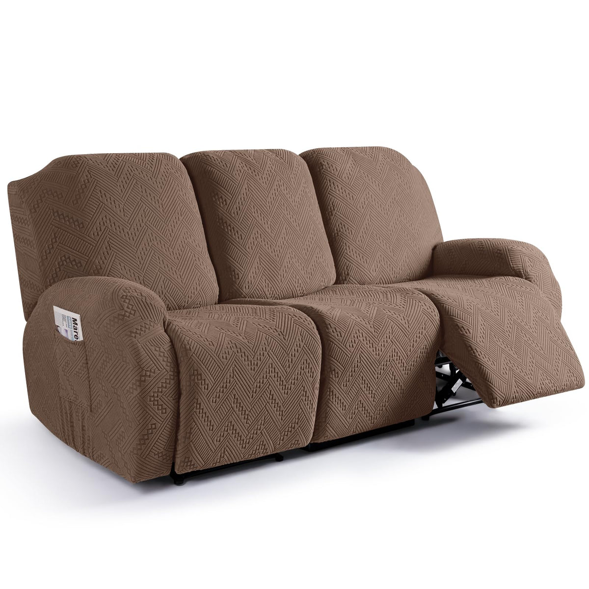 Ruaozz Recliner Couch Covers, Soft Stretch Sofa Slipcover, Chocolate