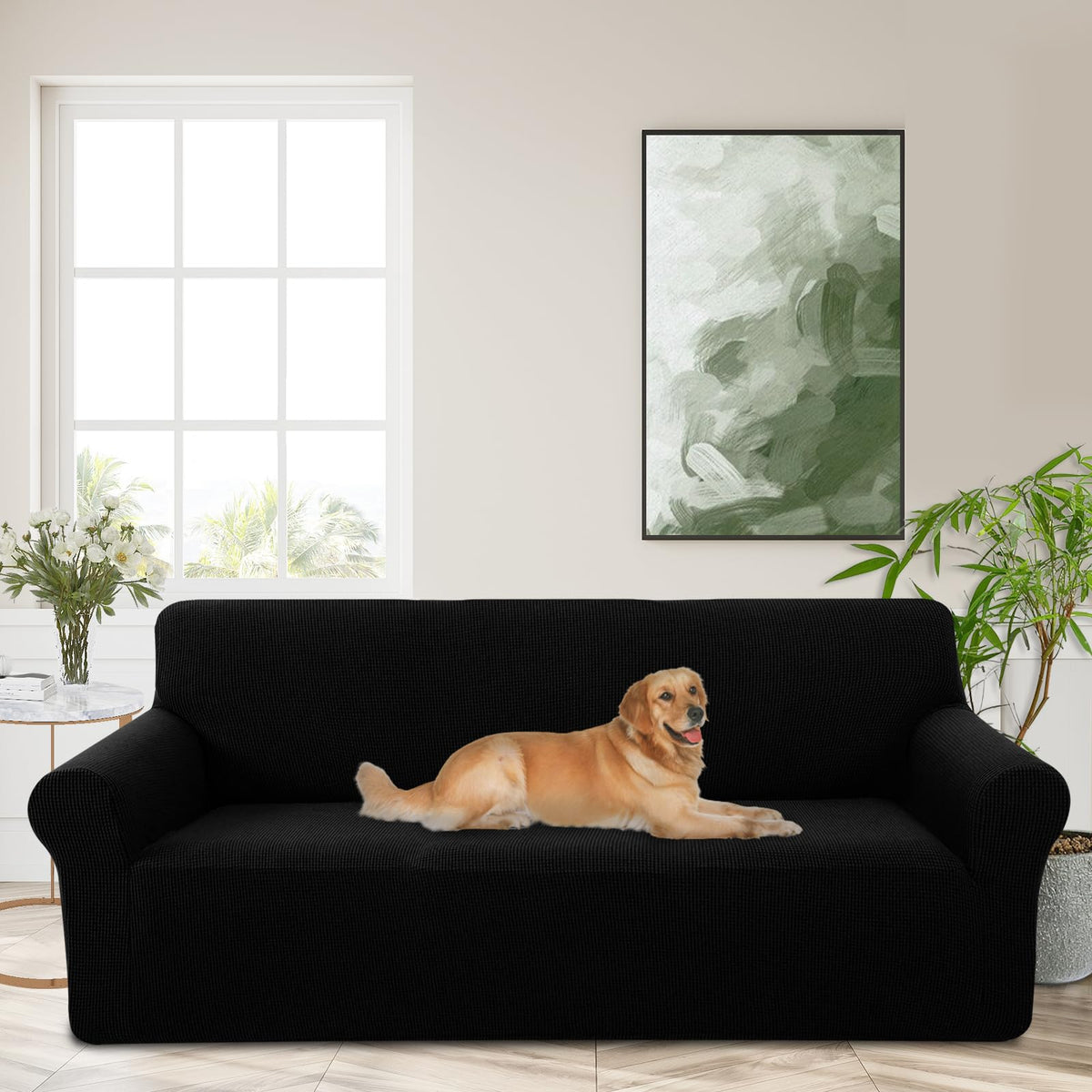 Stretch Couch Covers for Sofa Washable, Large, Chocolate