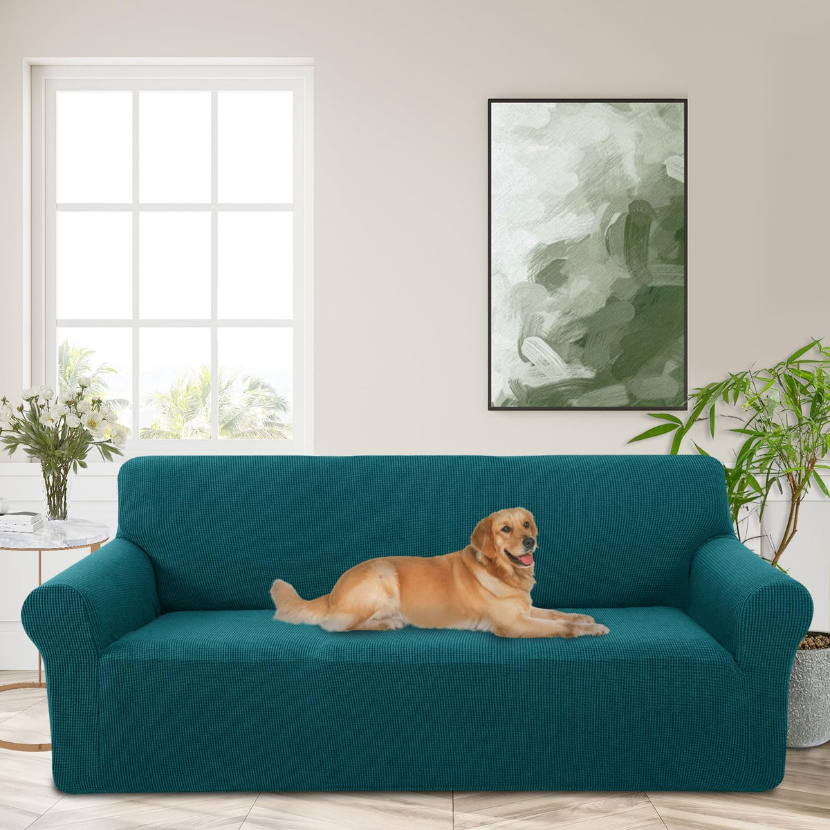 Stretch Couch Covers for Sofa Washable, Large, Chocolate