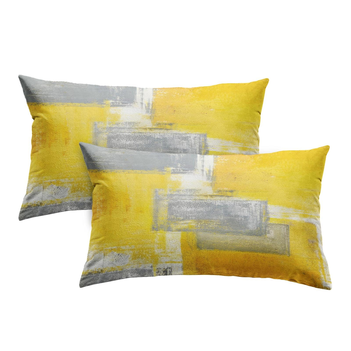 Britimes Throw Pillow Covers Set of 2, 18 x 18 Inch, Grey Brown Beige