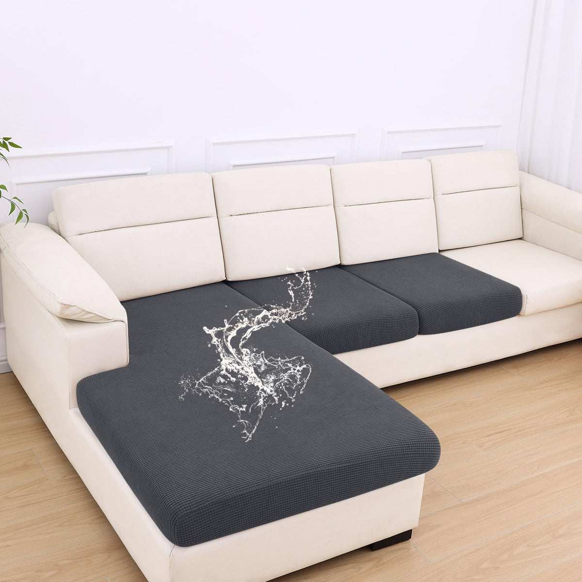 hyha Waterproof Couch Cushion Covers for Pets, Non Slip Sofa Seat Cover