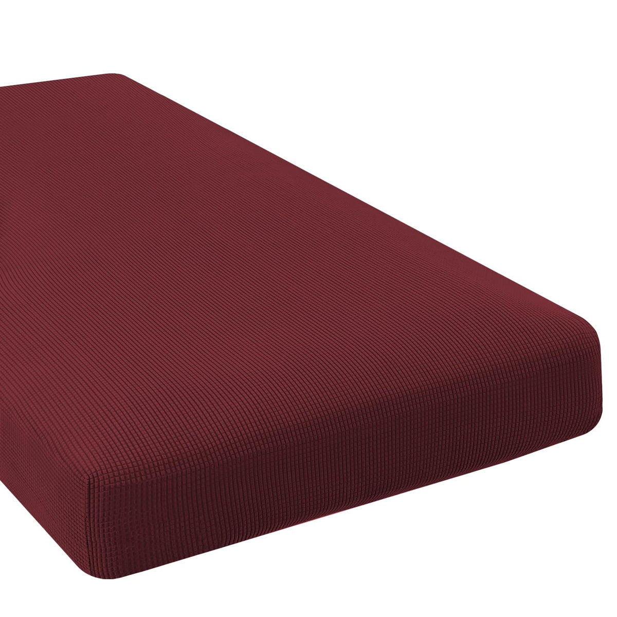 H.VERSAILTEX Super Stretch Individual Seat Cushion/Couch Slipcover Sets Thick Jacquard Textured Twill Fabric (3 Piece Sofa Covers, Sand)
