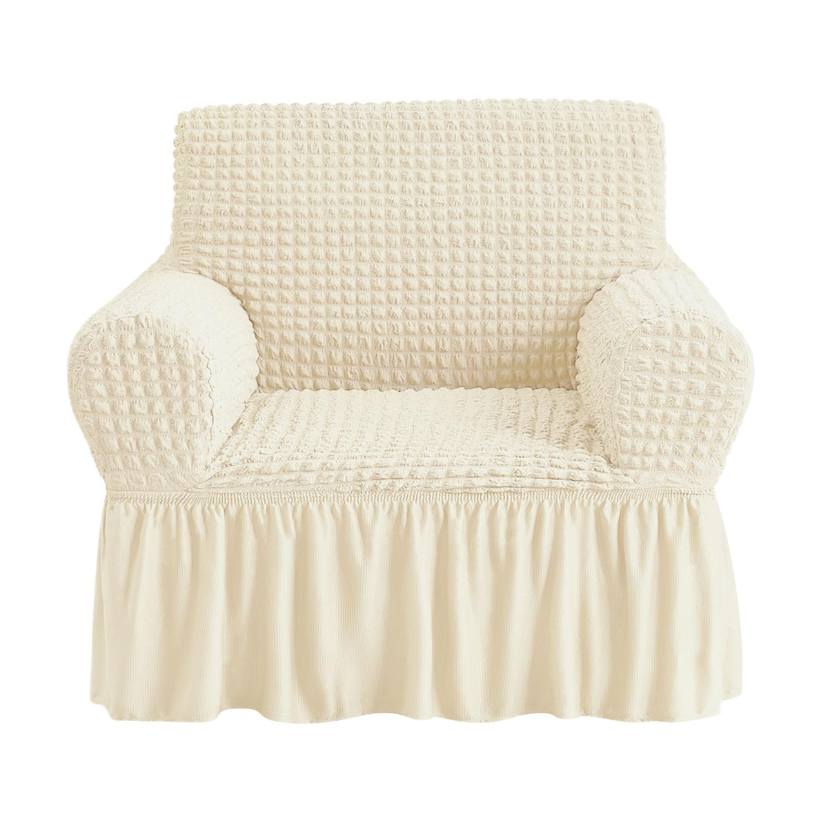 NICEEC Sofa Covers Beige Couch Cover Stretch Sofa Slipcovers with Skirt