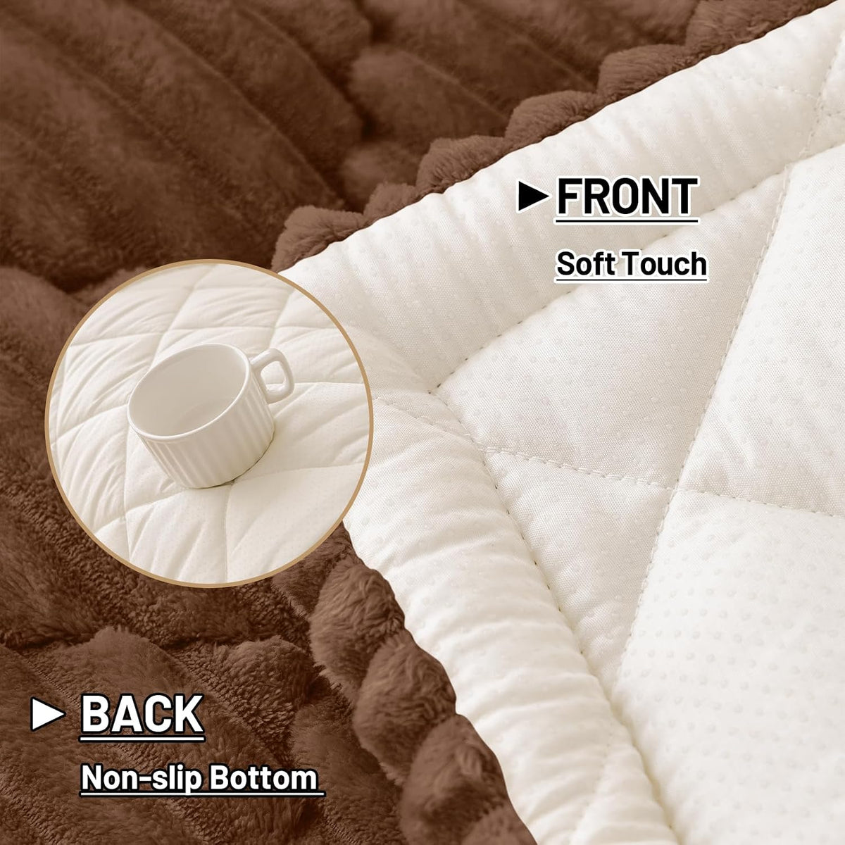 Smiry Couch Cover for Dogs Washable, Non Slip Fuzzy Pet Sofa Protector