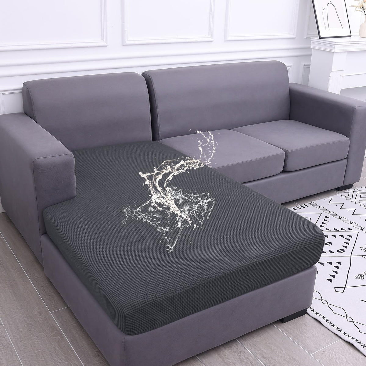 hyha Waterproof Couch Cushion Covers for Pets, Non Slip Sofa Seat Cover