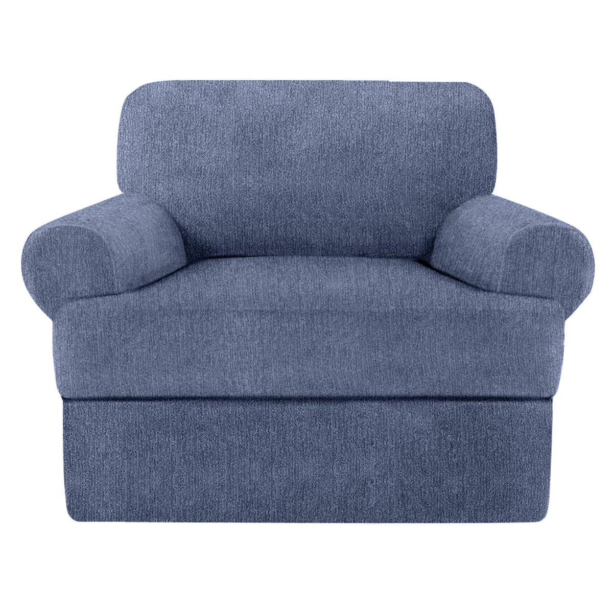 4 Piece T Cushion Sofa Slipcovers Stretch Couch Cover Furniture Covers with 3 Individual T Cushion Covers, Machine Washable for Living Room (Green, 3 Cushions)