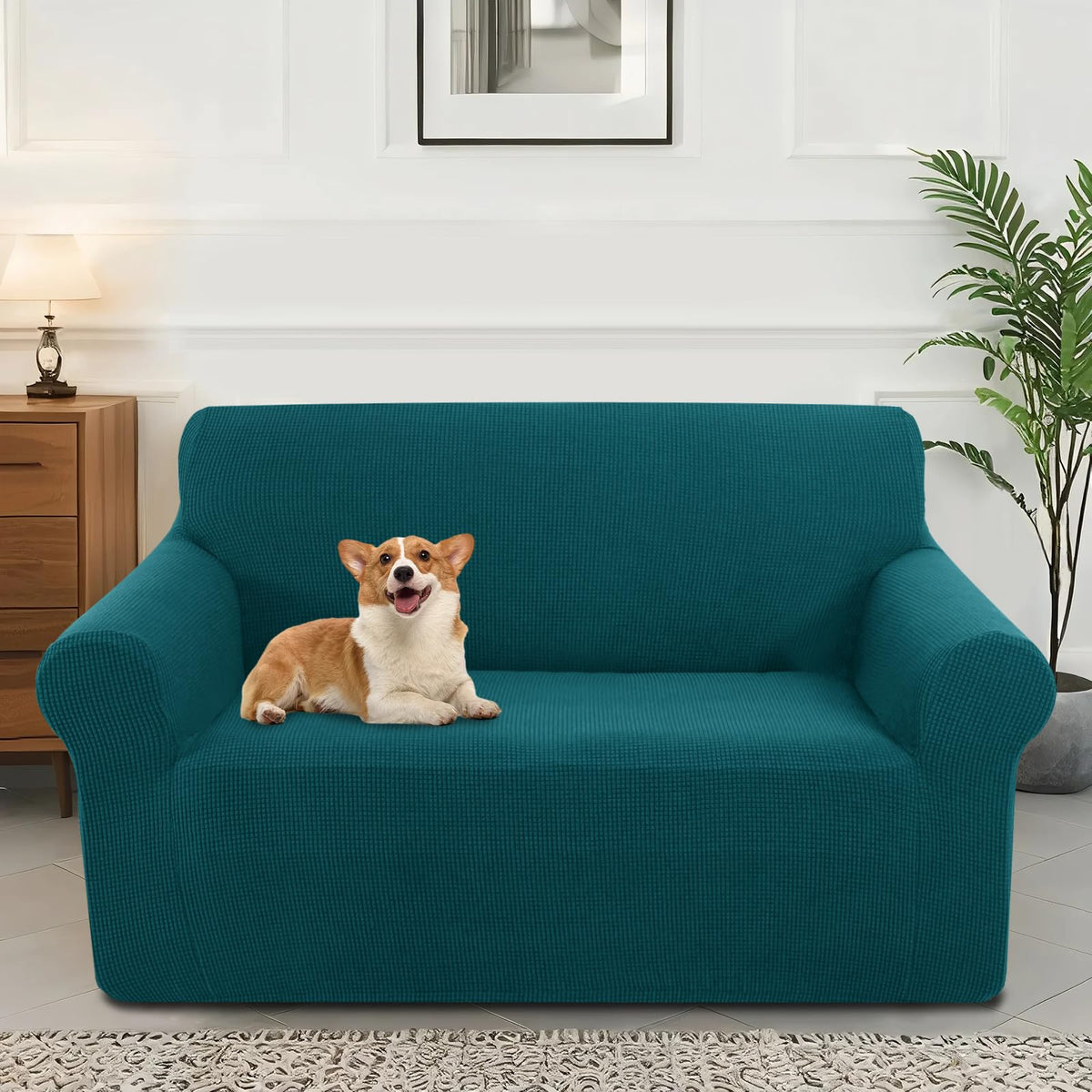 Stretch Couch Covers for Sofa Washable, Large, Chocolate