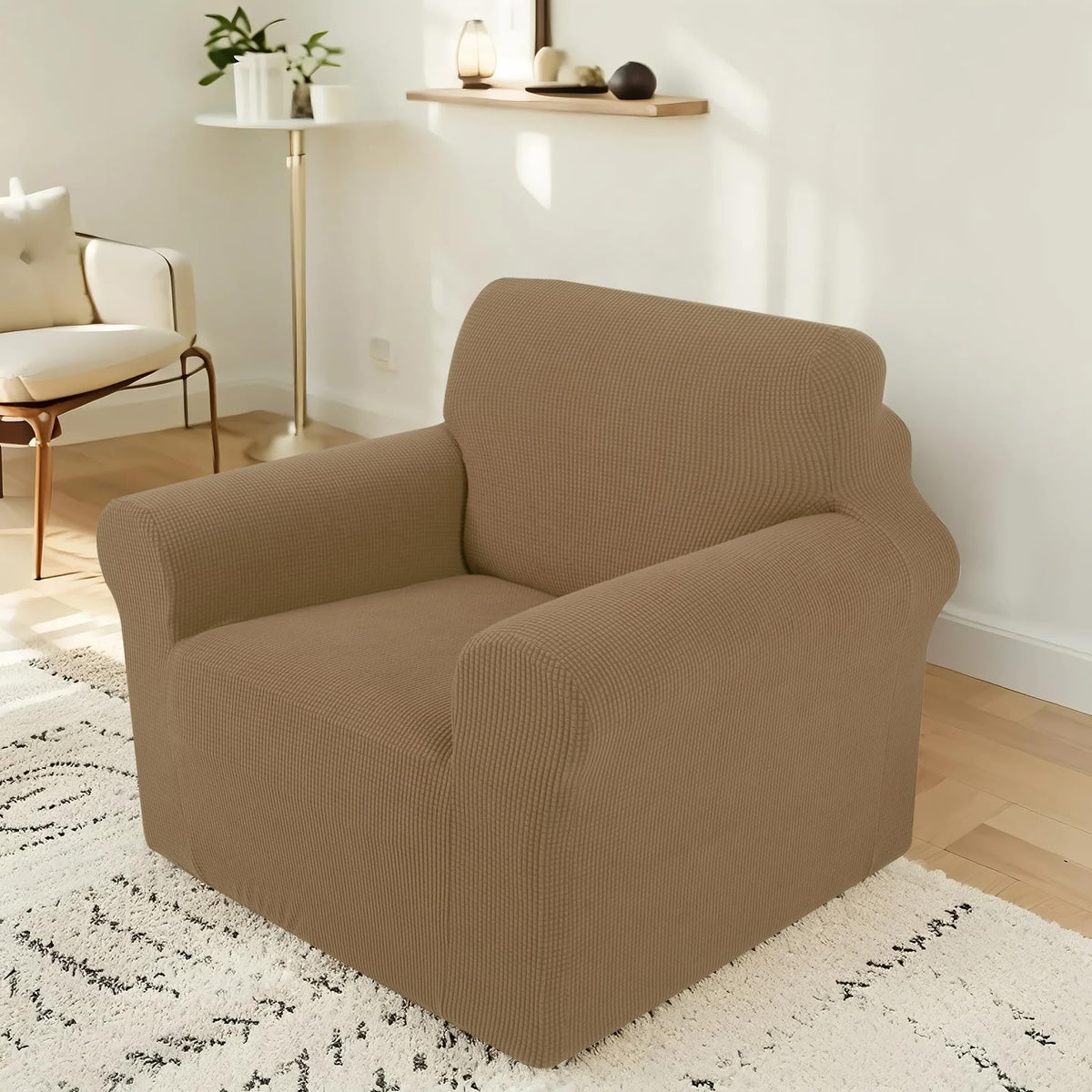 Stretch Couch Covers for Sofa Washable, Large, Chocolate
