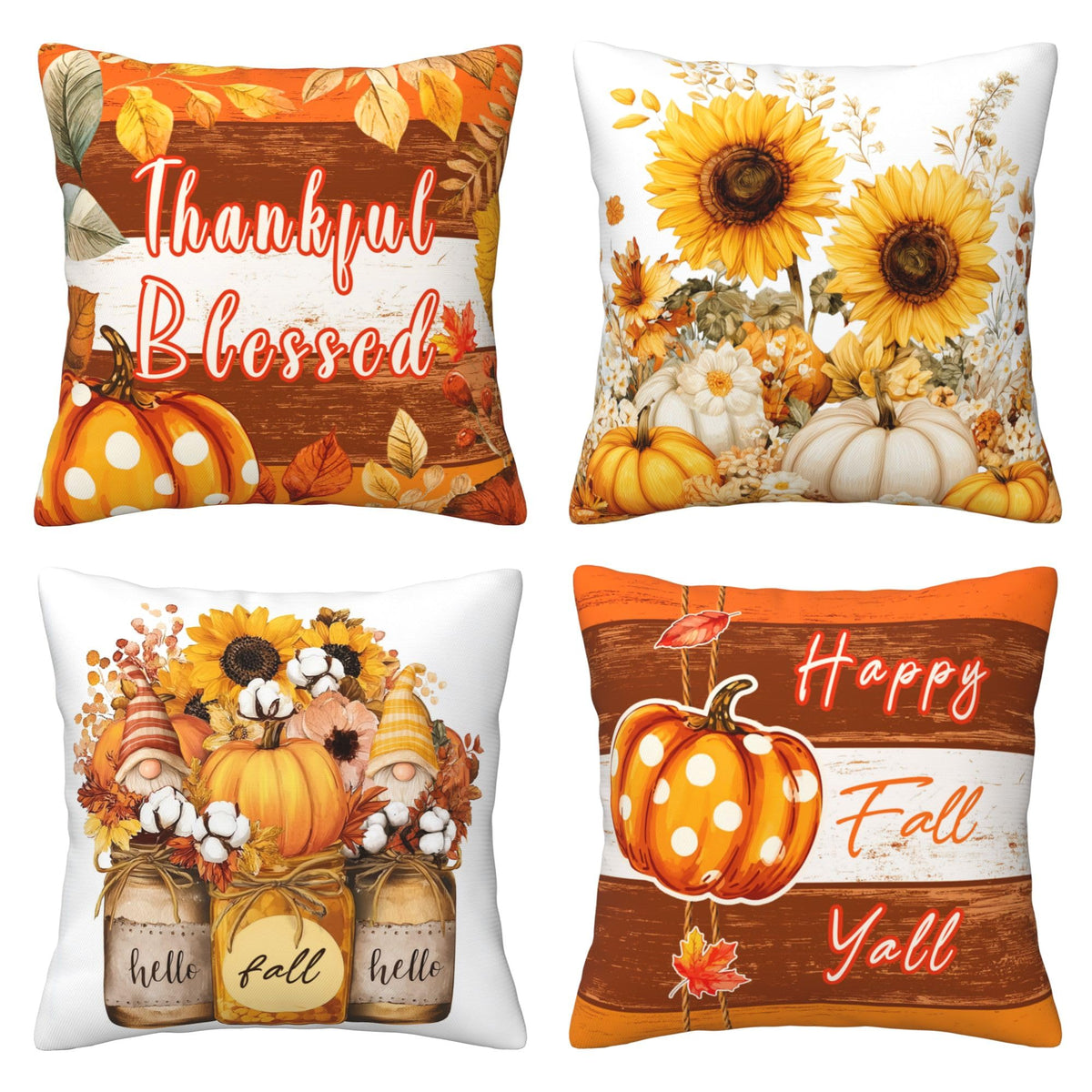 Abstract Art Throw Pillow Covers 18 X 18 Inch Set of 4 Decorative Cushion Cover Home Decor for Sofa Chair Couch Bedroom Living Room