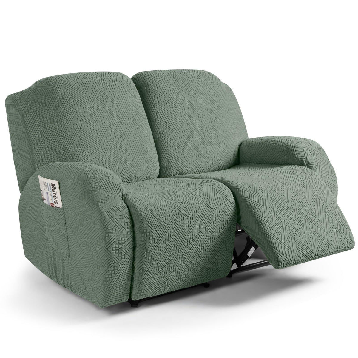 Ruaozz Recliner Couch Covers, Soft Stretch Sofa Slipcover, Chocolate