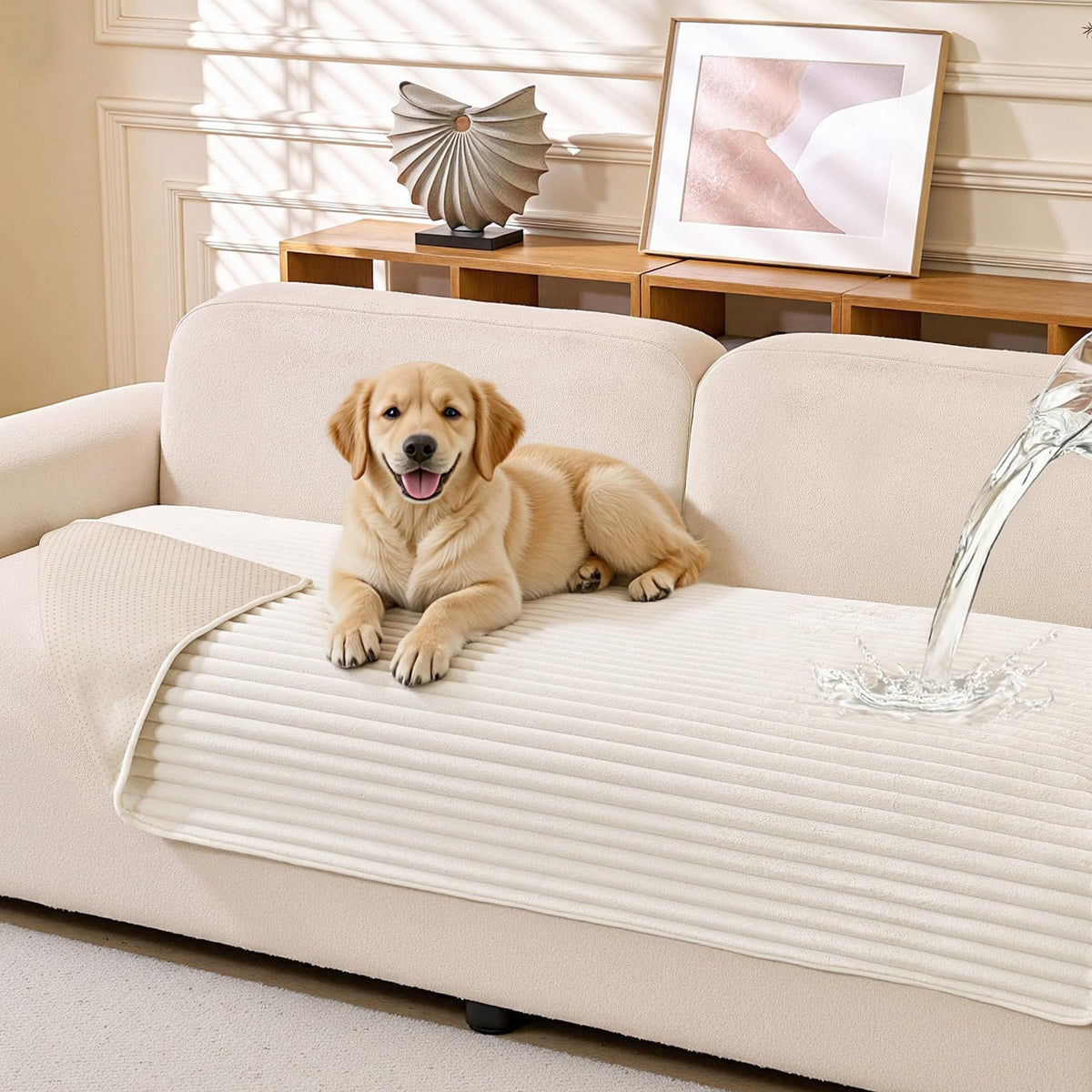 MEETSKY Waterproof Couch Cover for Sofa, Non Slip Washable Sofa Protector