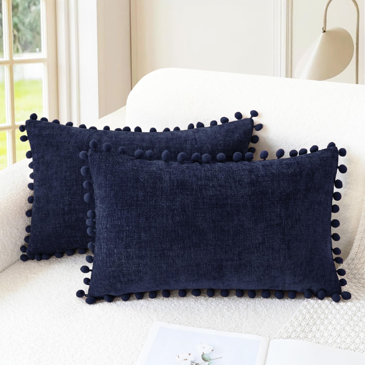 CaliTime Decorative Couch Throw Pillow Covers 20 X 12 Inches Apricot Brown