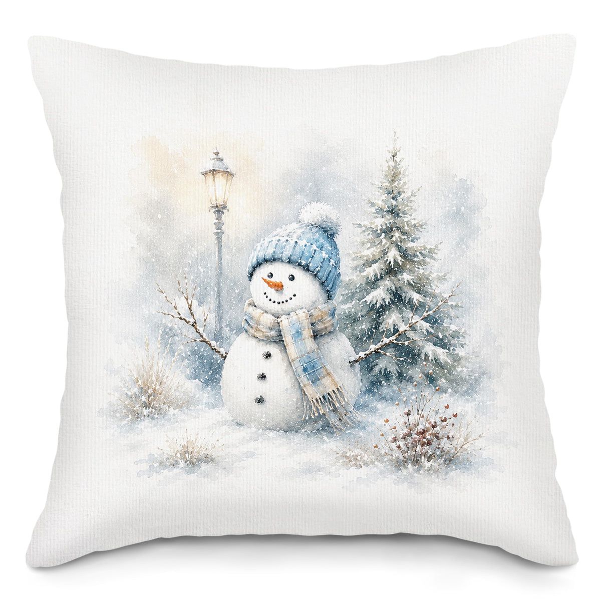 Vintage Christmas Tree Fireplace Throw Pillow Covers
