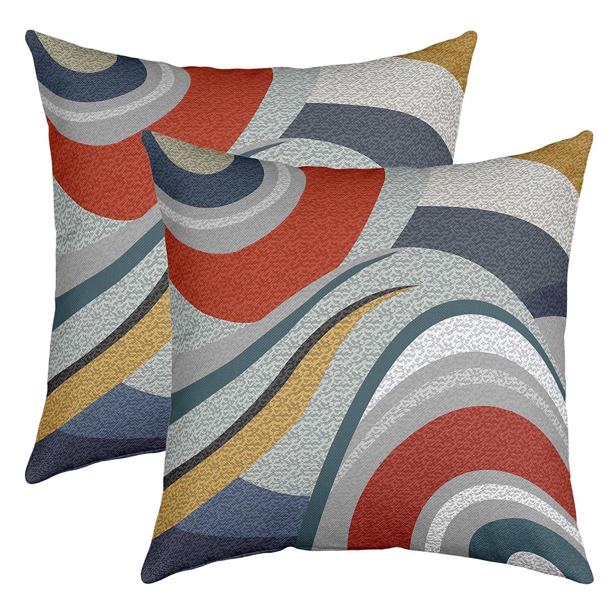 Feelyou Throw Geometric Square Pillow Covers 18x18 Inches