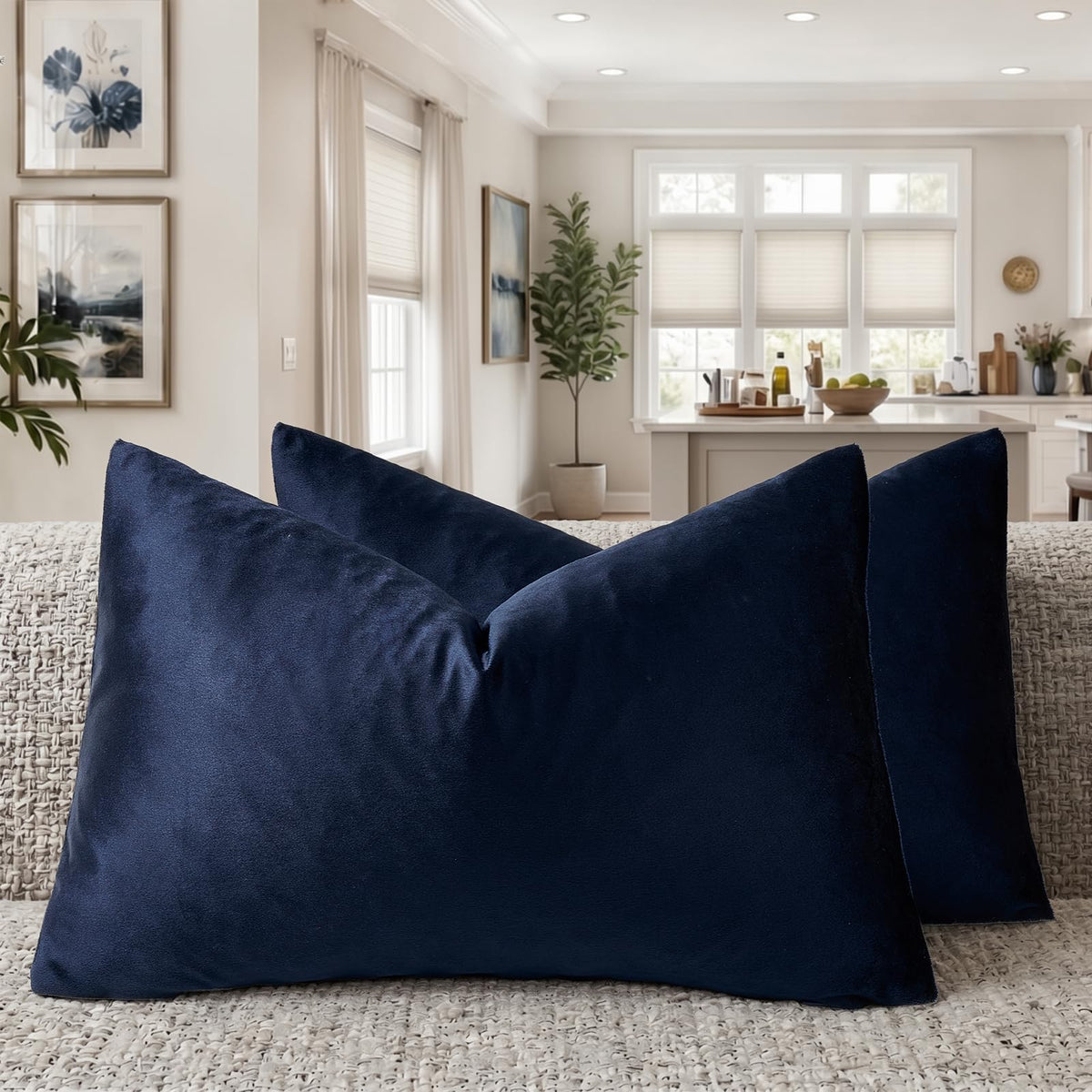GIGIZAZA Gold Velvet Pillow Covers 18x18 Decorative Pillows Pack of 2