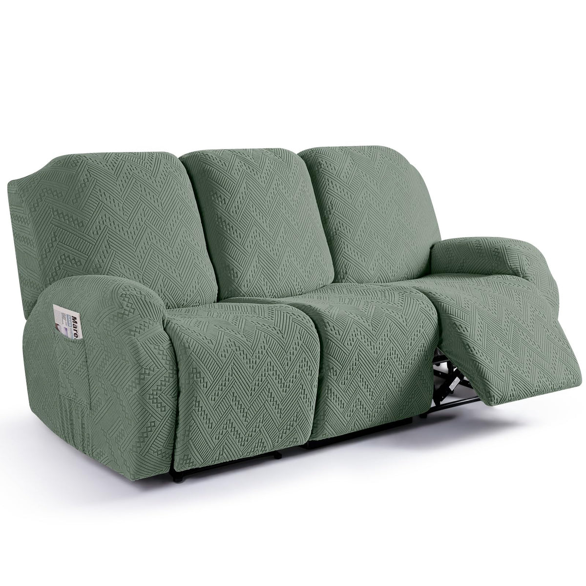 Ruaozz Recliner Couch Covers, Soft Stretch Sofa Slipcover, Chocolate