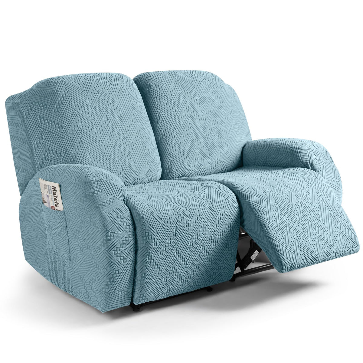 Ruaozz Recliner Couch Covers, Soft Stretch Sofa Slipcover, Chocolate
