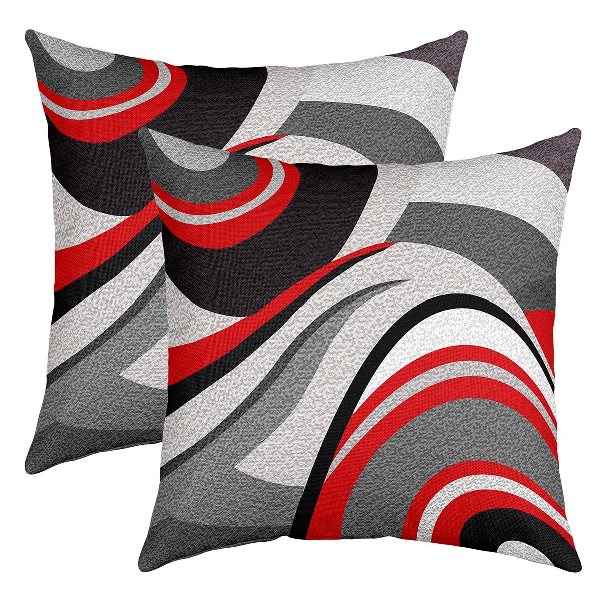 Feelyou Throw Geometric Square Pillow Covers 18x18 Inches