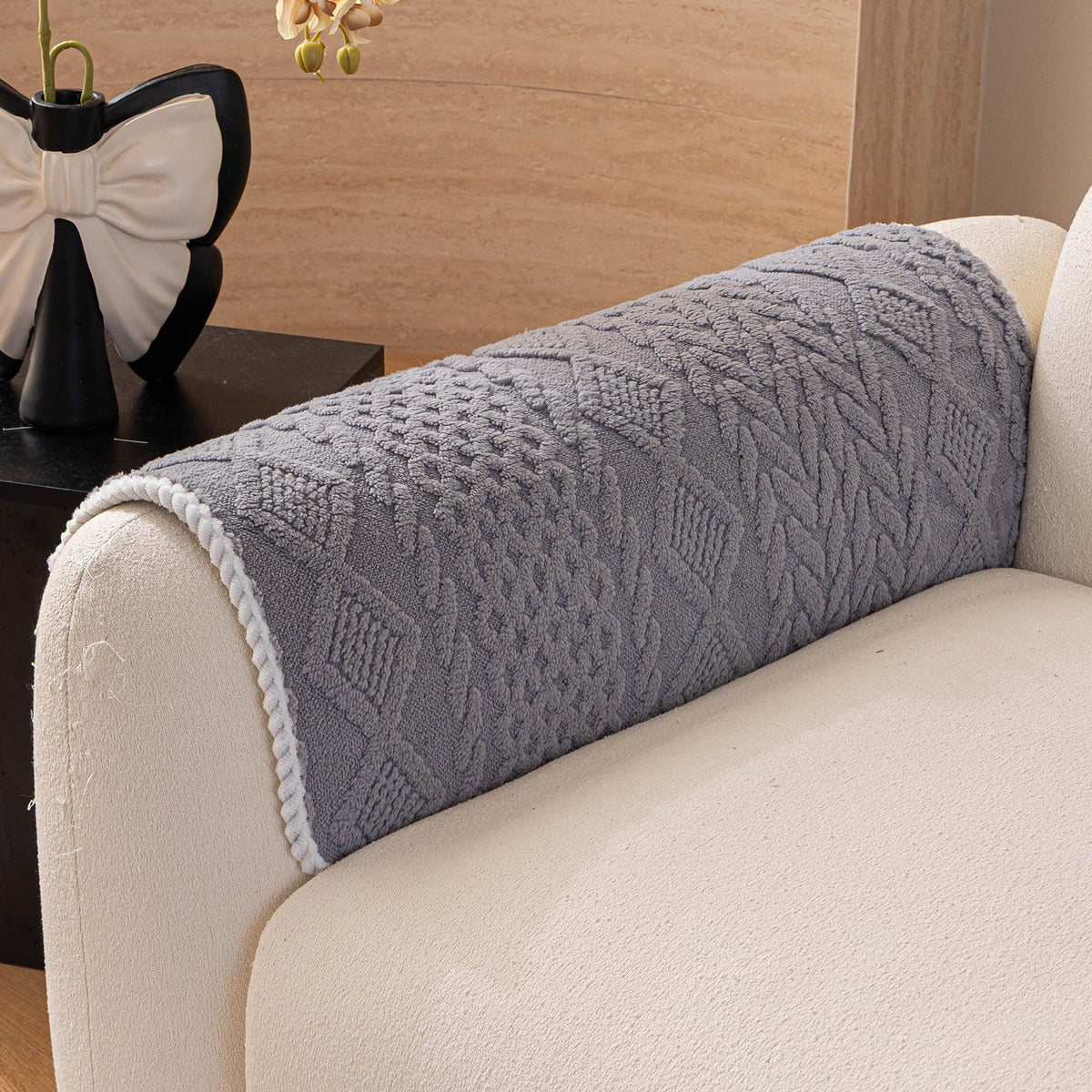 Funny Fuzzy Pet Couch Covers for 2-3 Seat, White, 1PC, 35.4"x71"