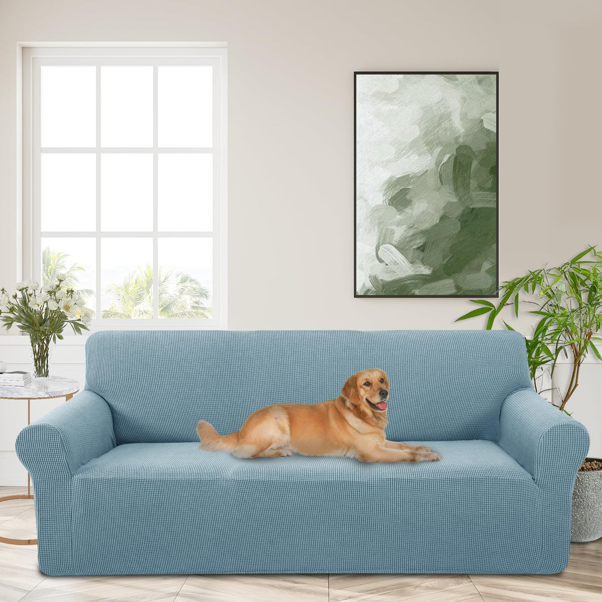 Stretch Couch Covers for Sofa Washable, Large, Chocolate