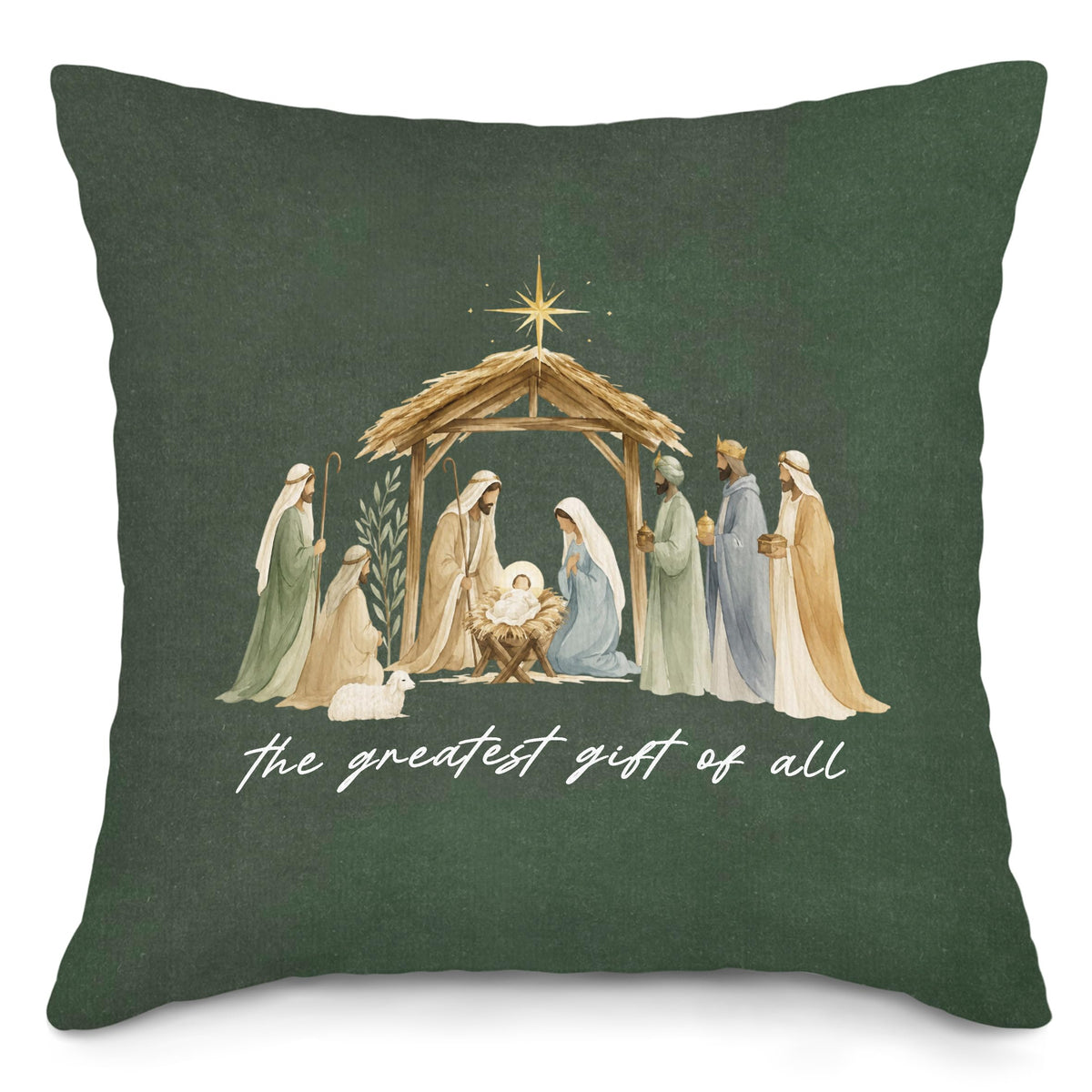 Vintage Christmas Tree Fireplace Throw Pillow Covers